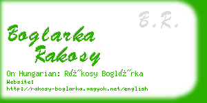 boglarka rakosy business card